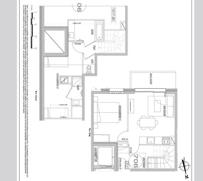 Appartement Beaufort 3 pièce(s) 48.37 m2