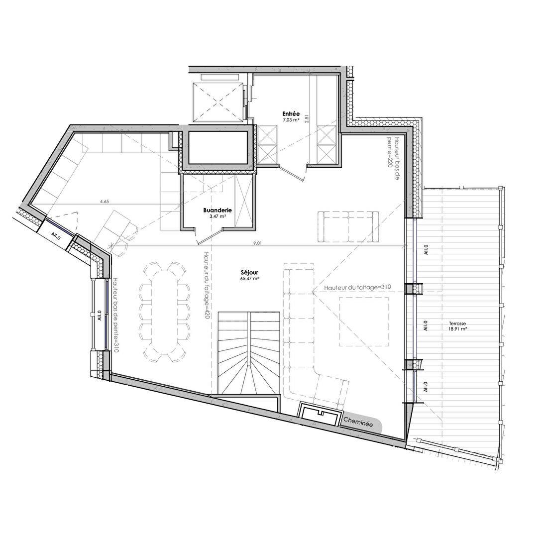 Duplex 6 pièces, neuf