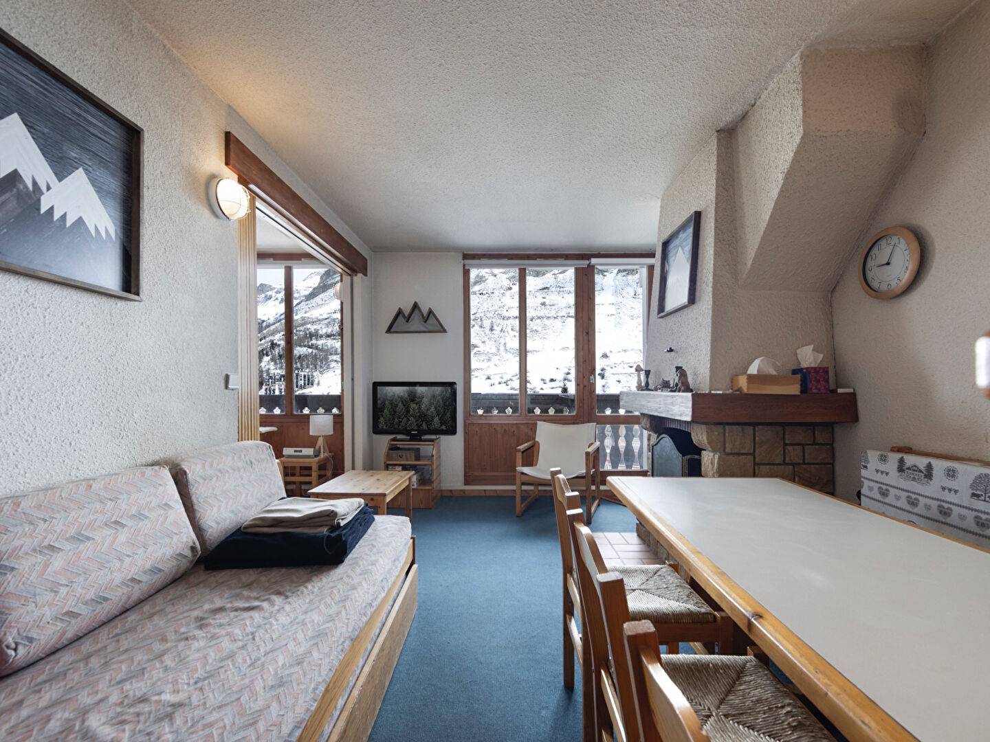 Appartement 3 pièces, dernier étage avec cheminée