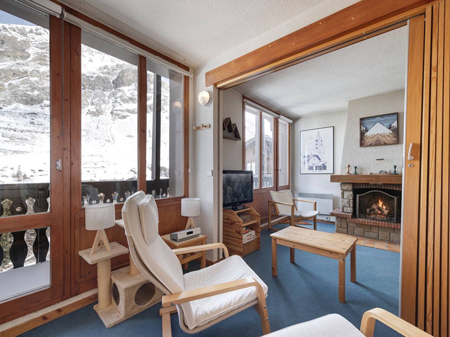 Appartement 3 pièces, dernier étage avec cheminée