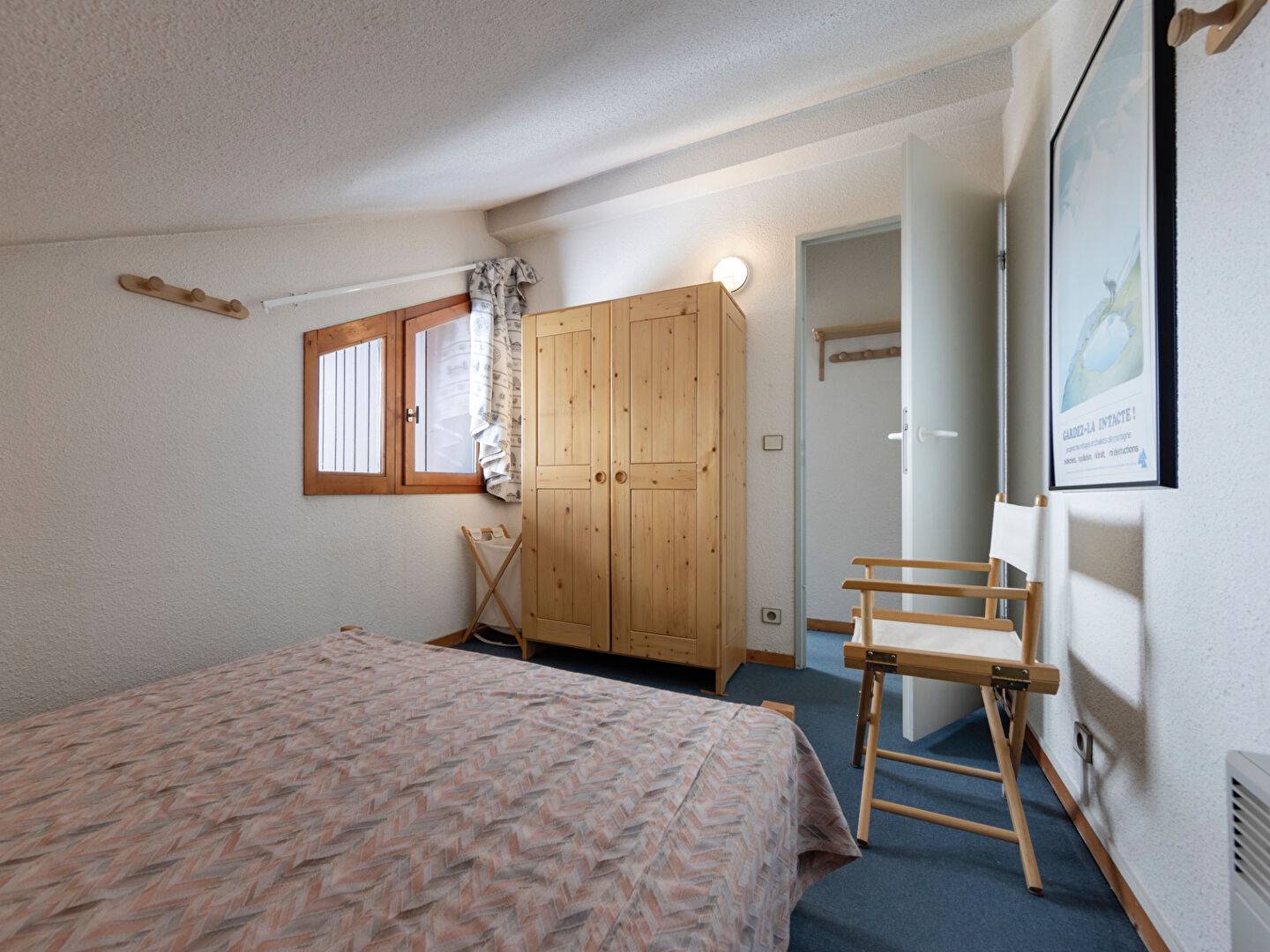 Appartement 3 pièces, dernier étage avec cheminée