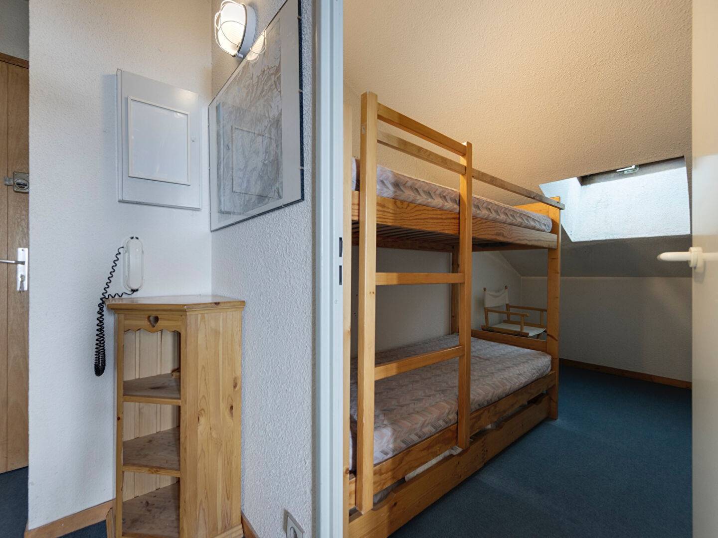 Appartement 3 pièces, dernier étage avec cheminée