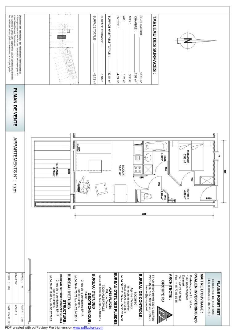 2 PIECES SUD avec PARKING COUVERT  en bon état