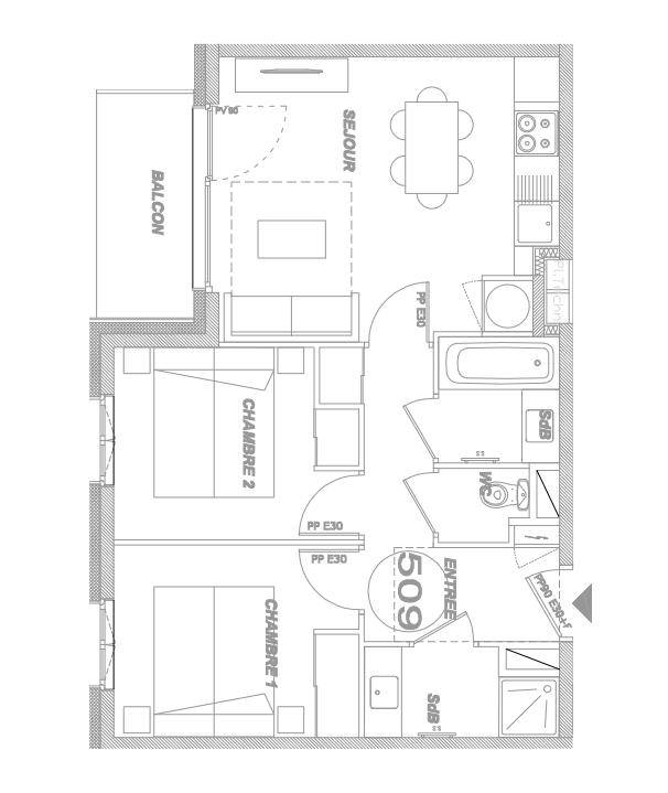 Appartement Areches 45.54 m2