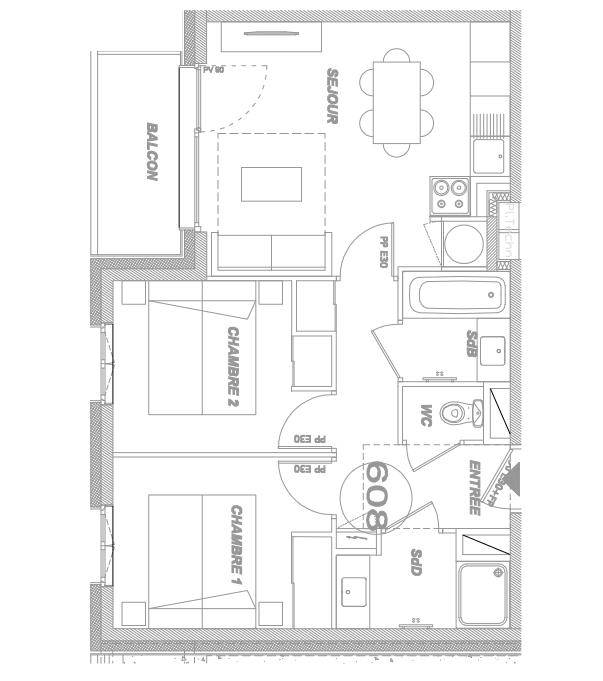 Appartement Areches 45.27 m2