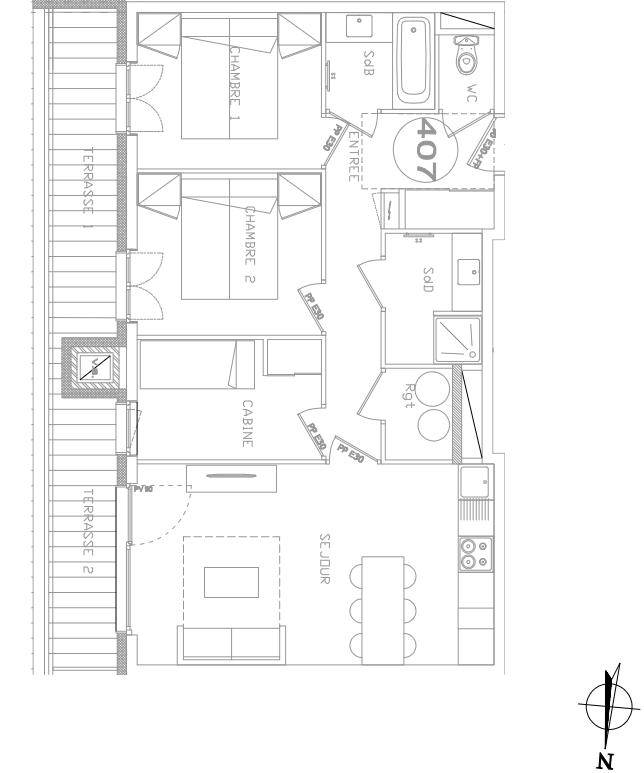 Appartement Areches 4 pièce(s) 60.07 m2